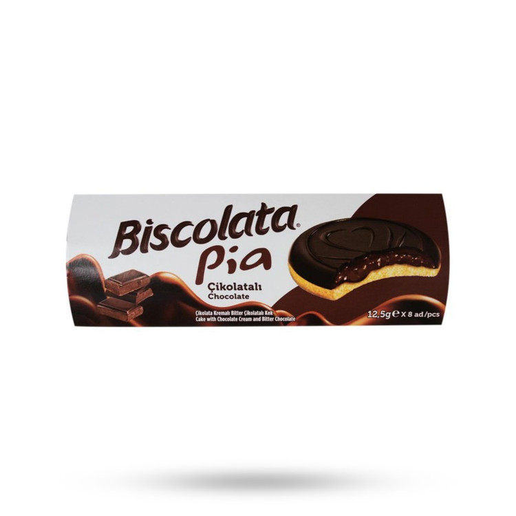 بیسکویت شکلاتی بیسکولاتا پای Biscolata Pia حجم 100 گرم