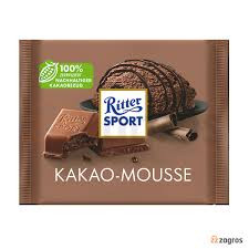 شکلات ریتر با موس کاکائو 100گرمیRitter Sport