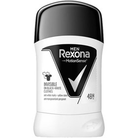 مام استیک ضد تعریق 48 ساعته مردانه رکسونا مدلINVISIBLE ON BLACK WHITE CLOTHESحجم 50 میل