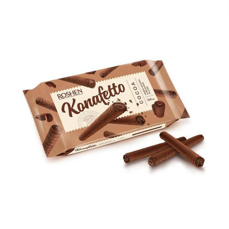بیسکویت رولی شکلاتی 140 گرمی روشن Roshen