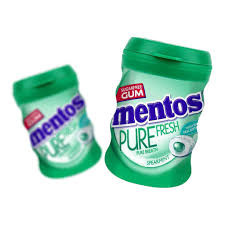 آدامس بدون قند Mentos مغز دار با طعم نعناع سبز وزن 60 گرم