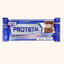 پروتئین بار کرانچی سوپریم شکلات شیری مدل Muscle Station supreme (40 گرم) ا Muscle Station supreme