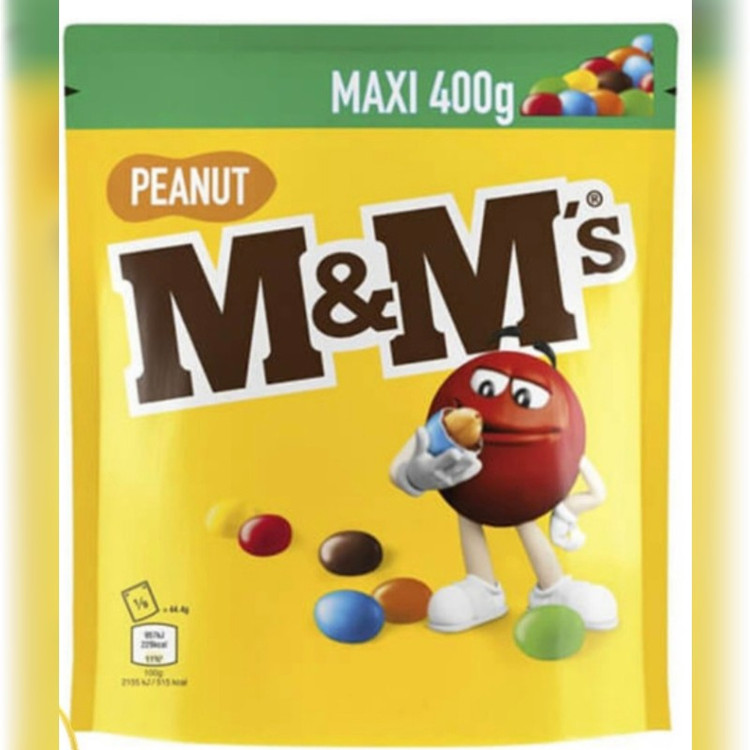 اسمارتیز شکلاتی با مغز بادام زمینی ام اند ام (400 گرم) m&m