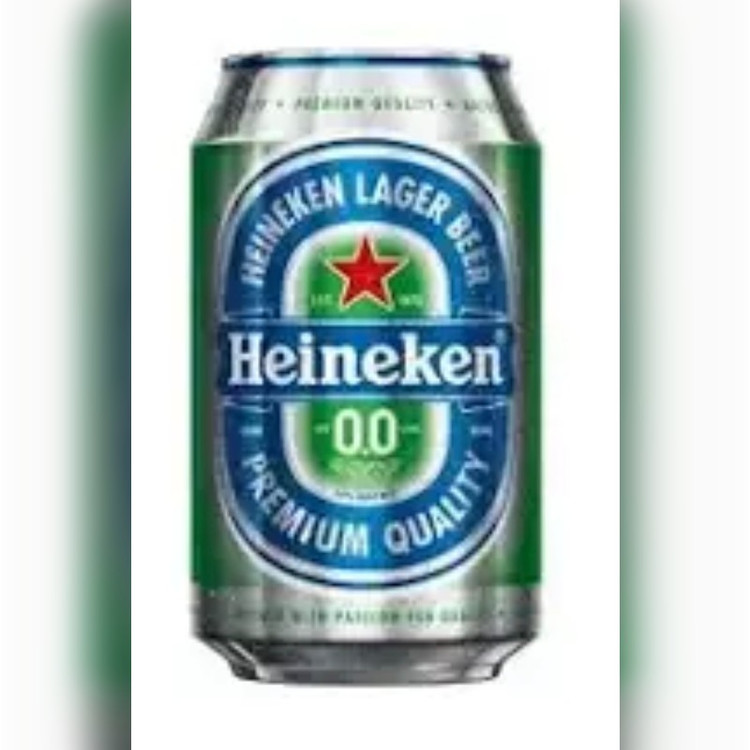 آبجو بدون الکل هینیکن (هنیکن-هنکن) هلندی قوطی فلزی Heineken Non Alcoholic 330ml