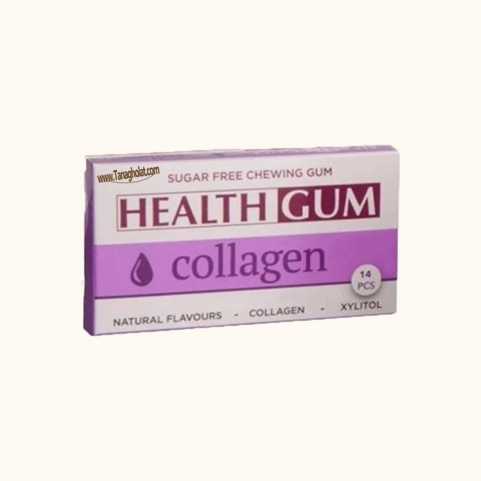 آدامس healthgum مدل کلاژن بدون شکر بسته ی 14 عددی (27 گرم)