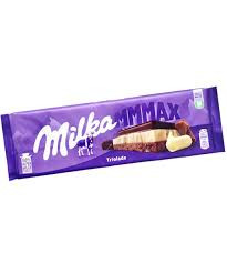 شکلات تخته ای تیریو شیری و تلخ و سفید تریپل مکس میلکا (300گرم) milka max