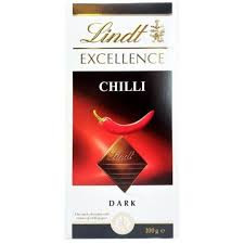 تابلت شکلات لینت با طعم شکلات تلخ فلفلی (100 گرم) lindt