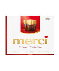 شکلات کادویی مرسی قرمز ۲۵۰ گرمی merci