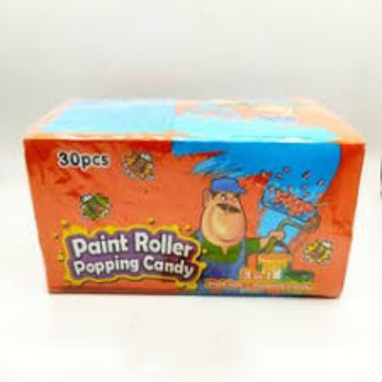 آبنبات جرقه ای غلتکی با طعم میوه ای باکس 30 عددی paint roller