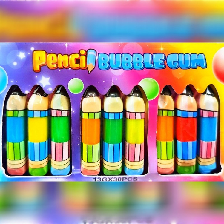 آدامس مدادی 30 عددی pencil bubble gum