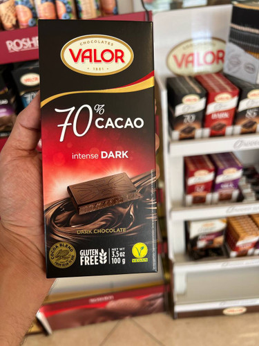 Valor شکلات تلخ 70% بدون گلوتن 100 گرمی والور