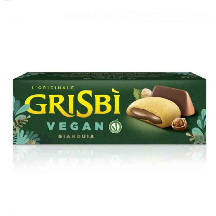 کوکی شکلاتی وگان گریسبی Grisbi با مغز کرم فندقی وزن 135 گرم