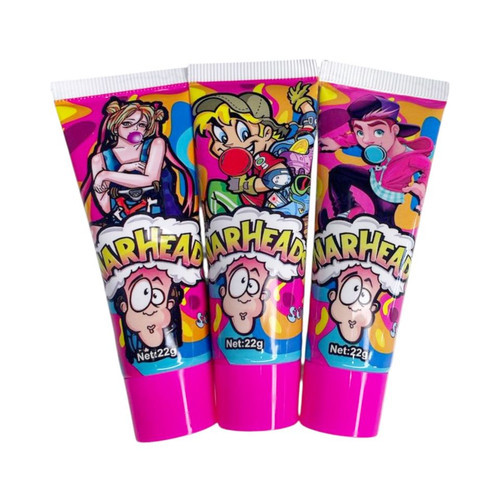 آدامس بادکنکی تیوپی ترش وارهدز (۲۲ میل) warheads