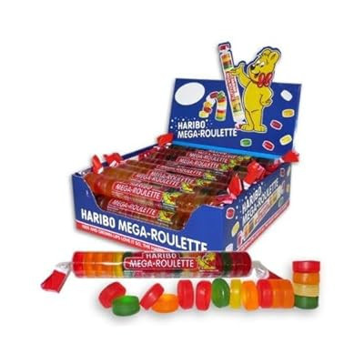 پاستیل هاریبو رولی بسته 24 عددی هر عدد 25 گرم haribo roulette