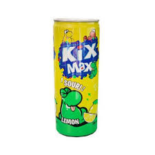 نوشیدنی گازدار کیکس مکس با طعم لیمو (250 میل) kixmax