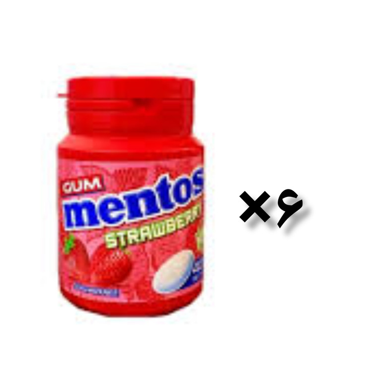 آدامس منتوس با طعم توت فرنگی باکس 6 تایی mentos