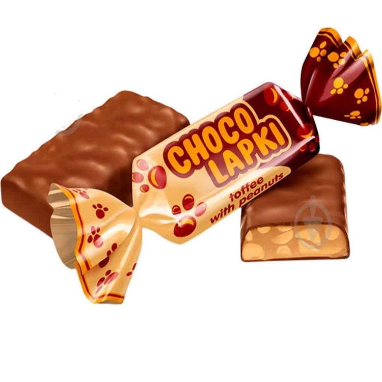 شکلات روشن چاکو لاپکی اوکراینی Roshen Choco Lapki با مغز بادام زمینی یک کیلویی