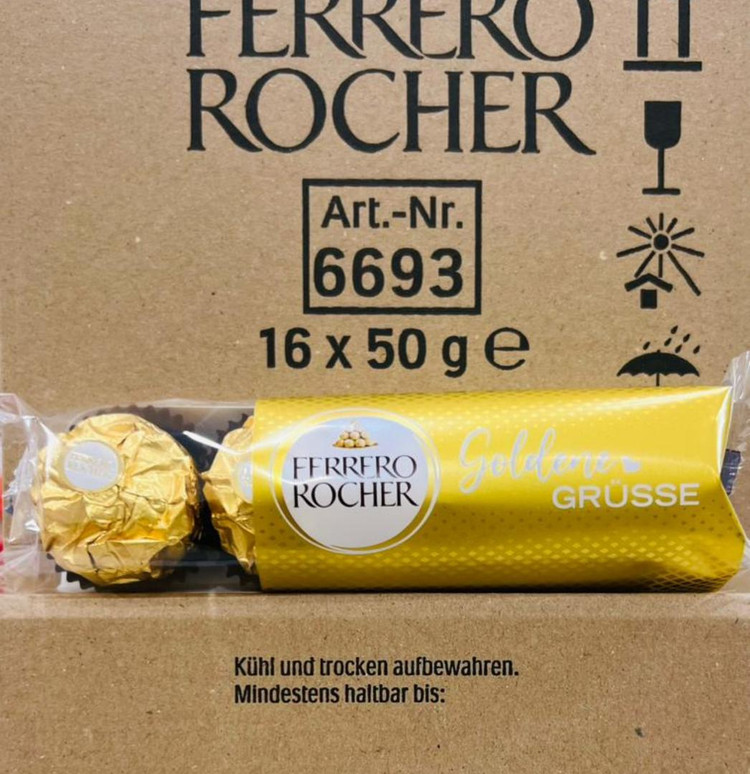 شکلات فررو روچر با مغز فندق 16 تایی 50 گرم Ferrero Rocher