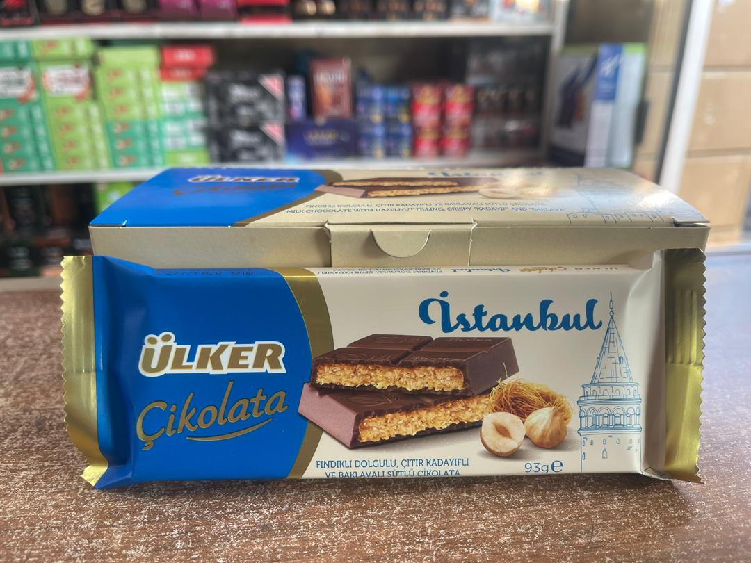 شکلات استانبول اولکر وزن ۹۳ گرم با مغز فندق ulker