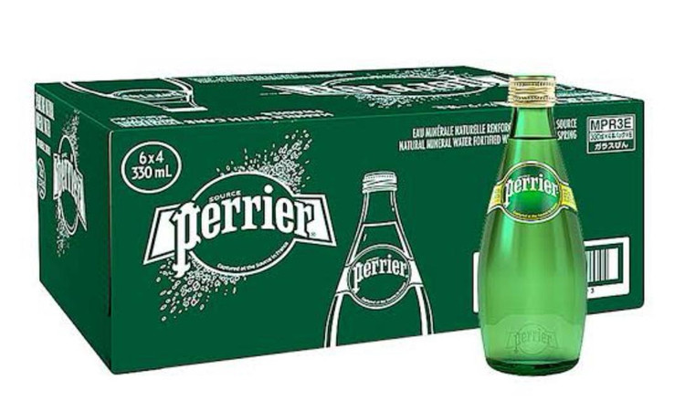 نوشیدنی آب گازدار پریر 330 میلی لیترperrier باکس ۲۴ تایی