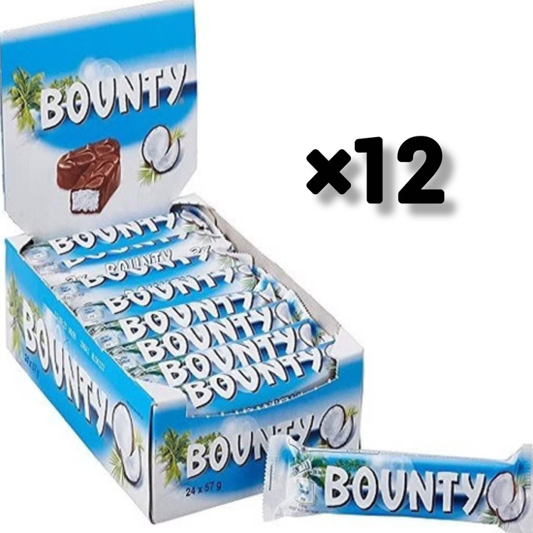 شکلات bounty بونتی عمده 12 بسته 24 عددی
