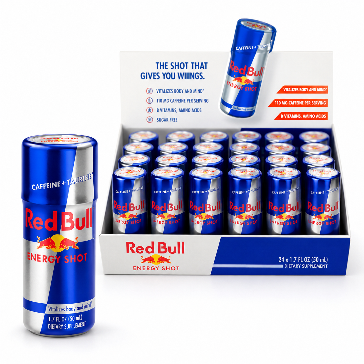 نوشیدنی انرژی زا ردبول شات 60 میل باکس 24 عددی redbull redbull