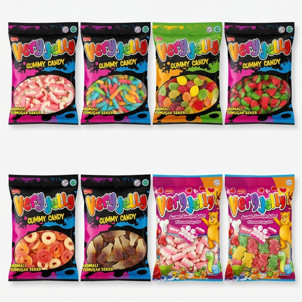 پاستیل  وری جلی (very jelly) کارتن 8 کیلویی 8 طعم