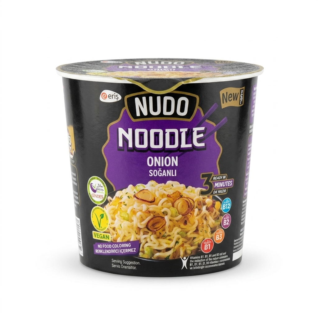 نودل فوری لیوانی نودو با طعم پیاز وزن 60 گرم nudo
