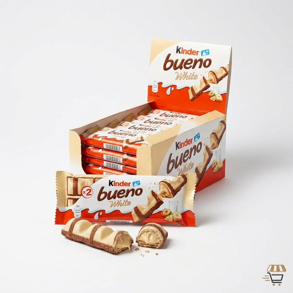 شکلات کیندر بوینو سفید (بوئنو سفید) Kinder Bueno White بسته  30 عددی