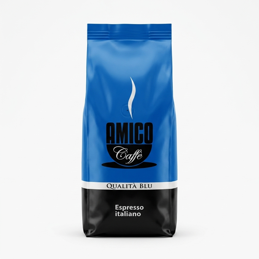 قهوه اسپرسو ایتالیایی آمیکو آبی یک کیلوگرمی AMICO BLUE