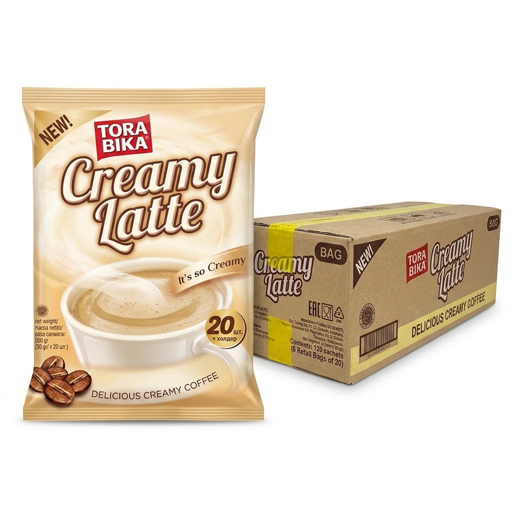 کافی میکس ترابیکا Creamy Latte لاته عمده 12 بسته 20 عددی