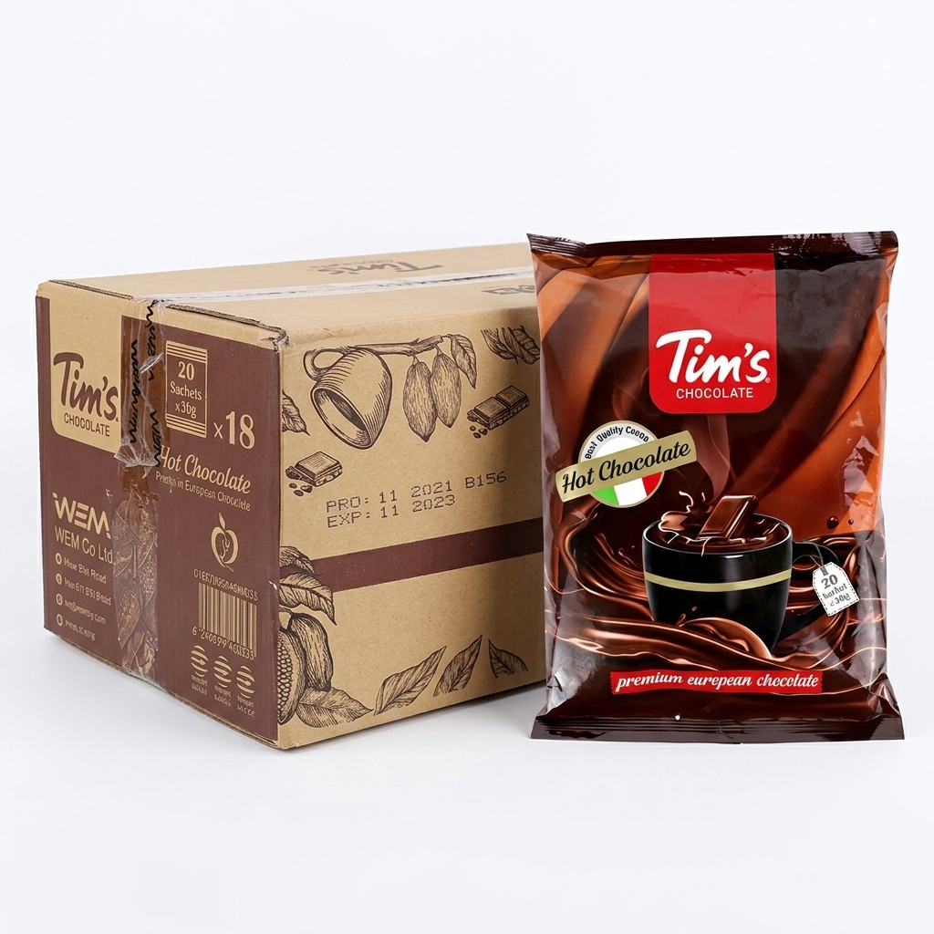 هات چاکلت تیمز Tim’s عمده 18 بسته 20 عددی