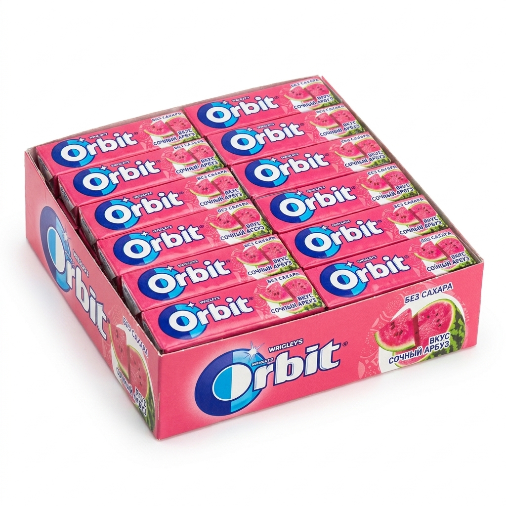 آدامس اوربیت با طعم توت فرنگی 14 گرم بسته 30 عددی