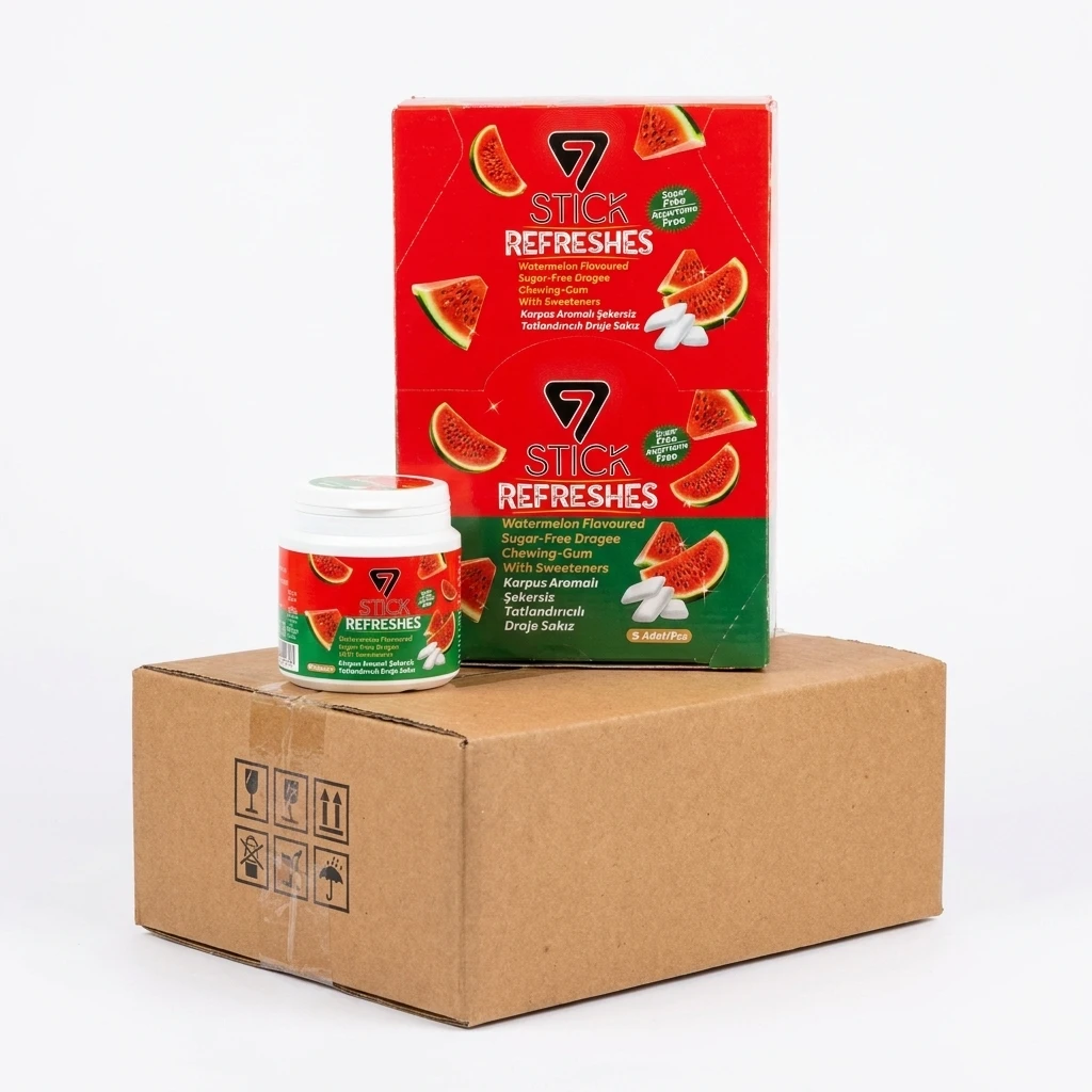 آدامس بدون شکر استیک STICK REFRESHES با طعم هندوانه6 عددی