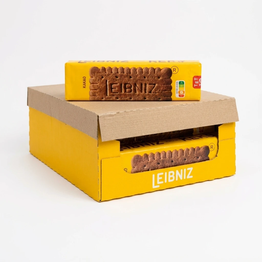 بیسکوییت شکلاتی لایبنیز leibniz بسته ای 200 گرمی کارتن 20 عددی